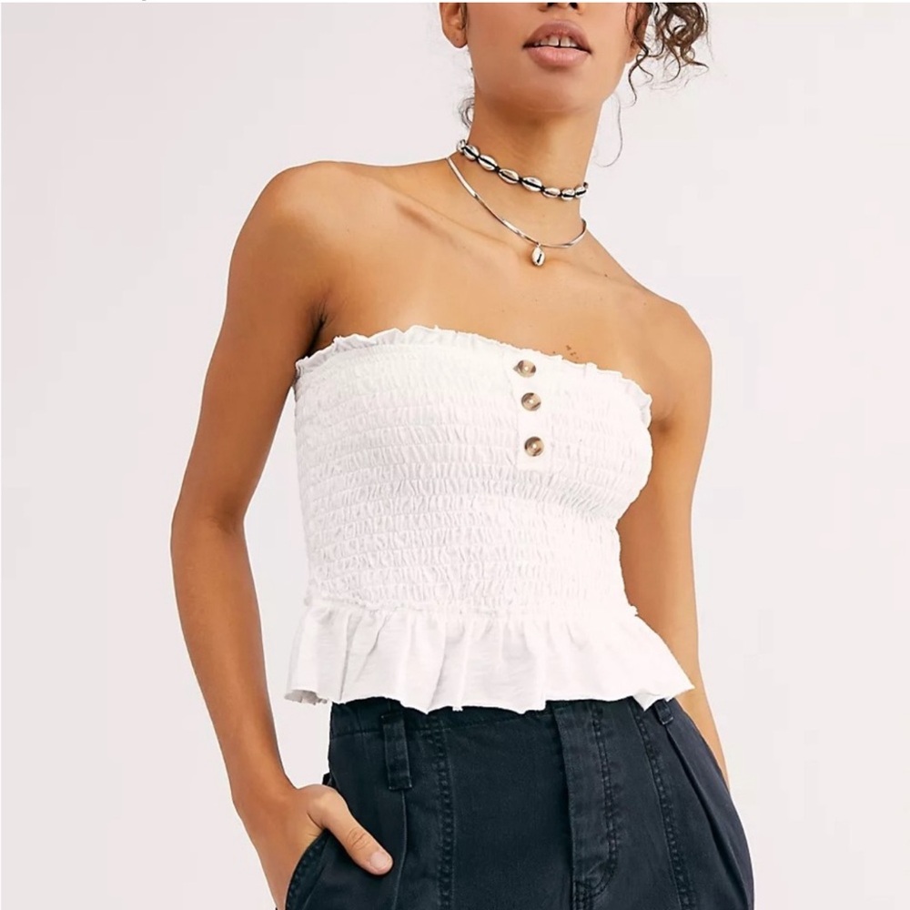 Free People We The Free Babe Tube Top White